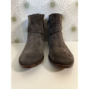 Johnston & Murphy Lindley gray suede booties for women. Size 9.